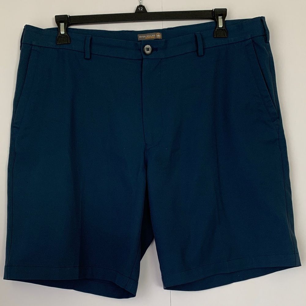 Peter Millar Crown Sport Men's Golf Stretch Navy Blue Shorts Size 40